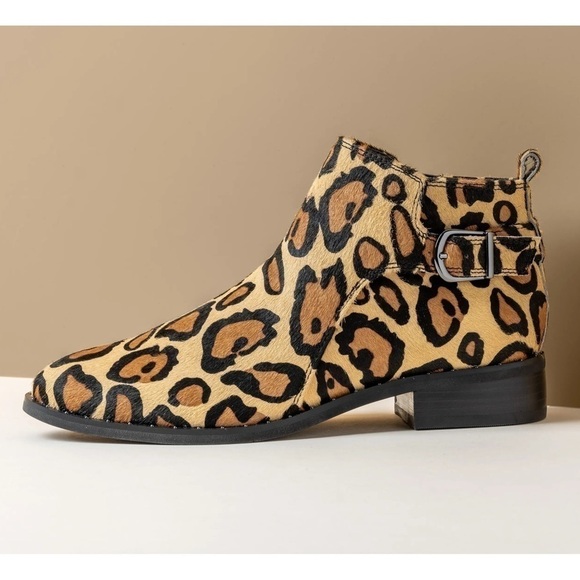 Blondo Tami Waterproof Moto Bootie Leopard Print Size 8.5 - Picture 1 of 12